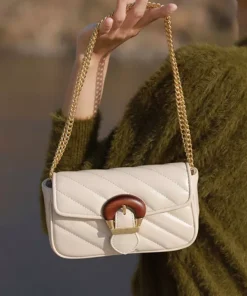 Casual Crossbody With Chain Square Flap Grommets Bag