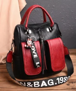 Casual Soft Leather Multifunction Travel Backpacks