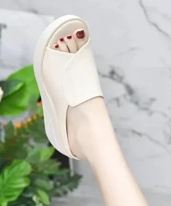 Casual Wedge Platform Open Toe Orthopedics Thick Bottom Slippers