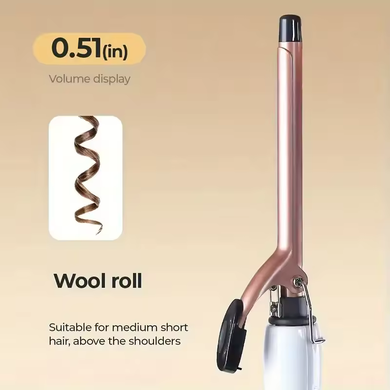 Ceramic Perm Bar 0.51 Inch Hair Salon Hot Perm Tool Curling Iron Fast Heating