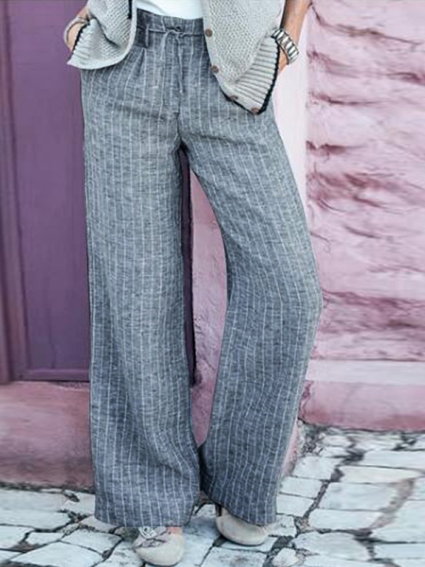 Cotton Elastic Waist Harem Pants
