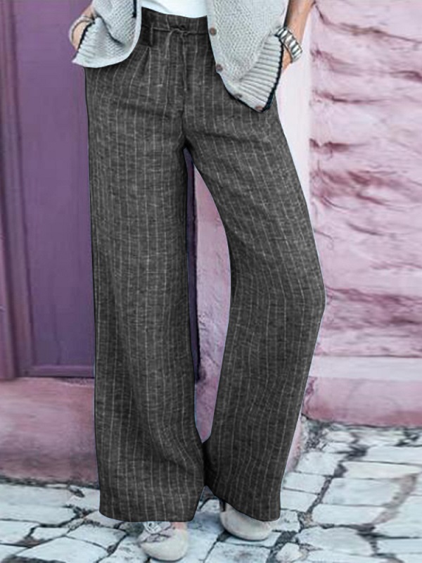 Cotton Elastic Waist Harem Pants - Image 2