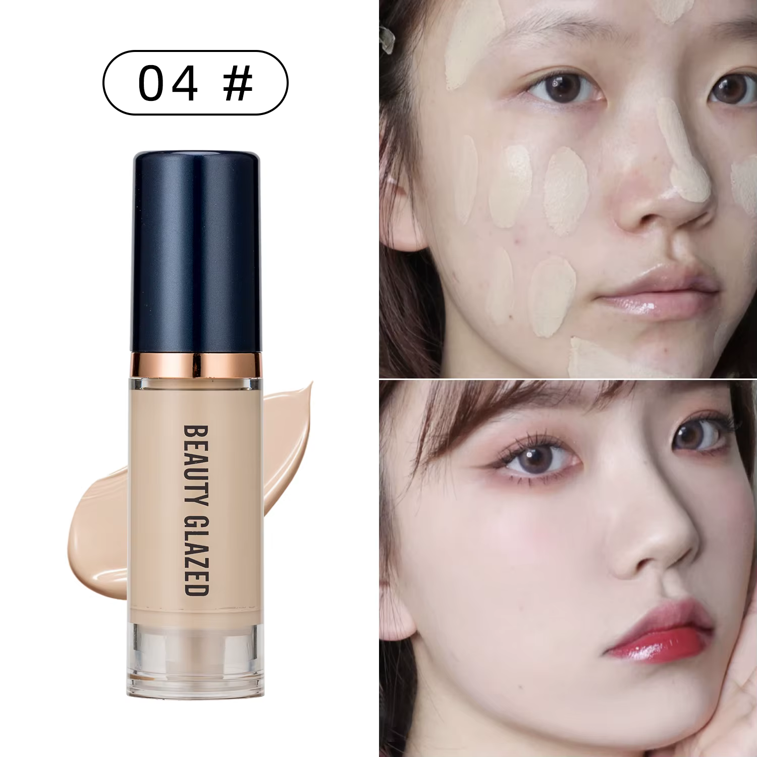 Full Coverage Long-Lasting Waterproof Natural Effect Beauty Glazed 6 Color Liquid Foundation - Image 4