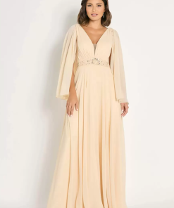 Gorgeous Vintage V-Neck Sleeveless A-Line Sash Guest Dresses