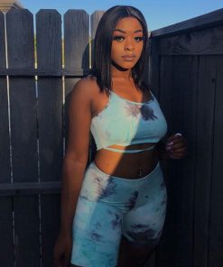 Hollow Out Crop Sleeveless Fitness Shorts Set