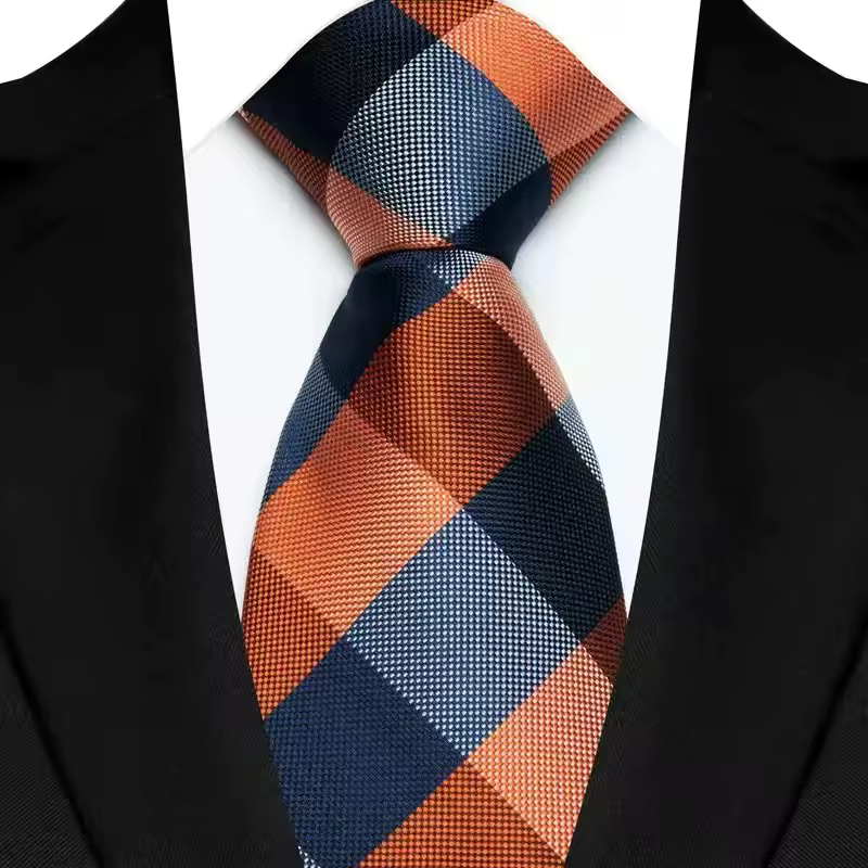 Plaid Checks Stripes Classic Business Necktie Jacquard Woven Neck ties