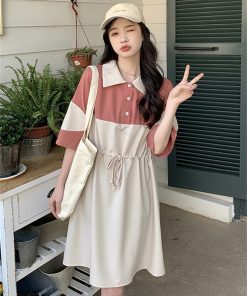 Vintage Party Beach Chiffon Print Robe Casual Dress