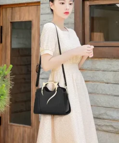 Trendy Underarm Square Satchel Small Chain Purse Leather Shoulder Crossbody Bag