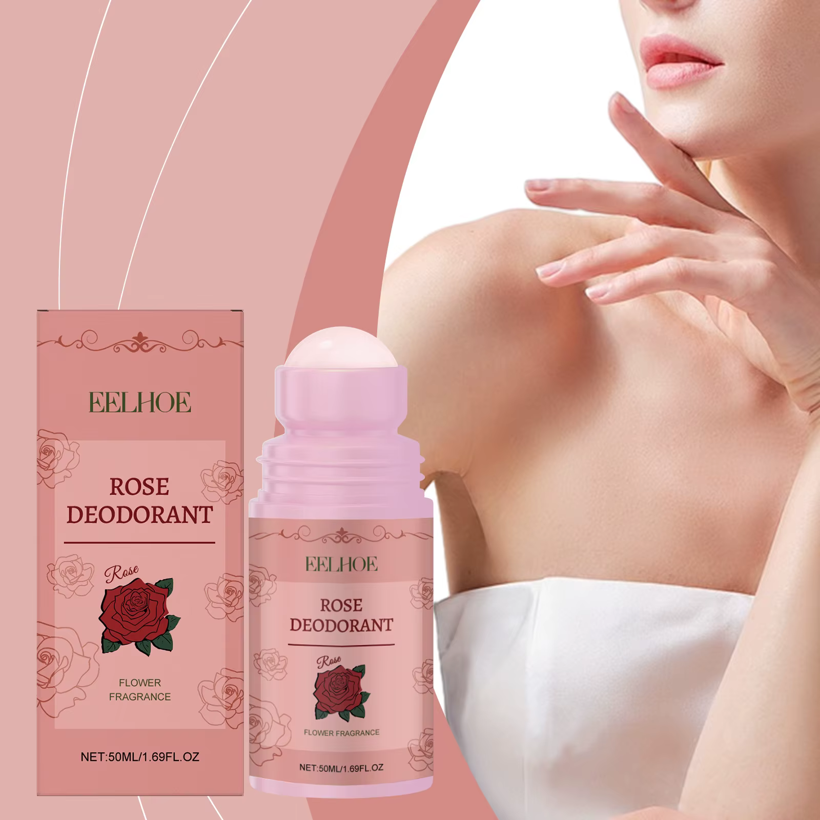 Vitamin-E Odor Remover Moisturizing Skin Brightening Rose Long Lasting Deodorant