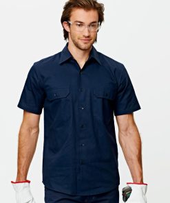 Cotton Short Sleeve Work Shirt